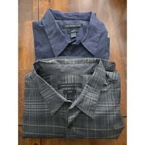 2 John Varvatos Shirts Mens Medium Luxe Long Sleeve Button Up Dress Top Shirt